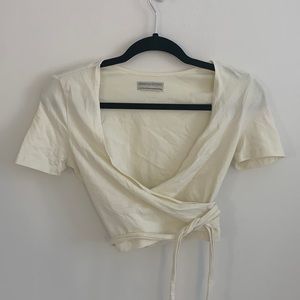 Urban outfitters cropped wrap top